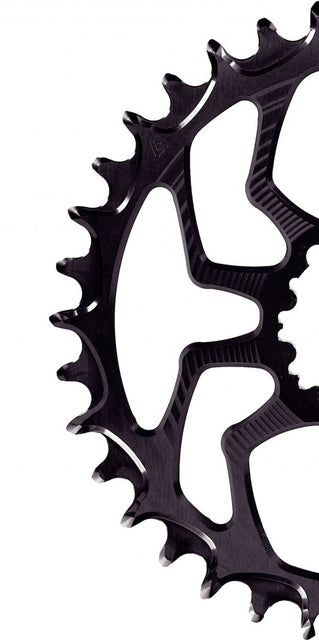 Chainring - Alugear Oval 28T, Black